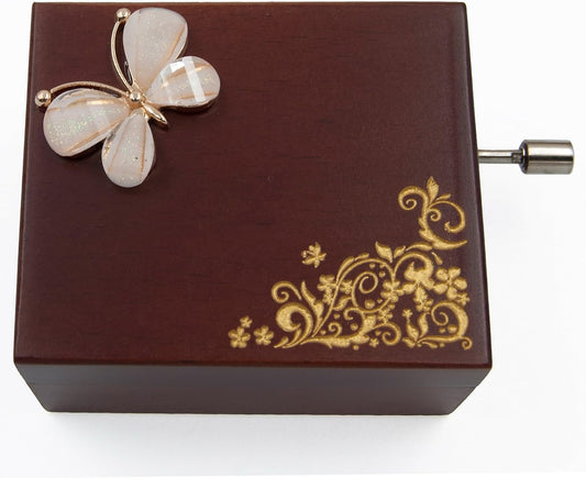 Mini Handcrank Music Box - Fur Elise Tune for Christmas, Birthdays & Valentine's Day