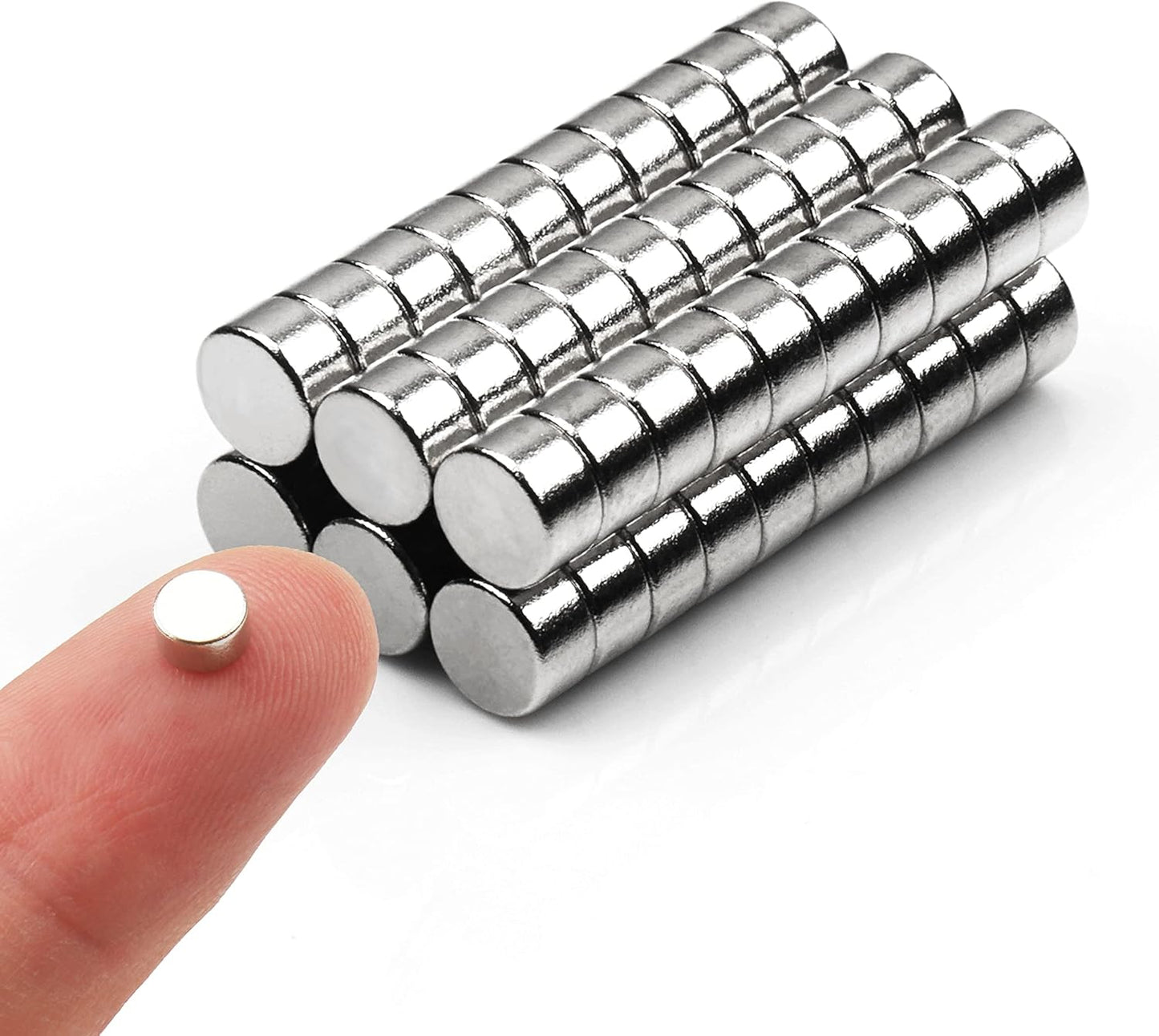 Skiennix 60-Piece Small Round Magnets - Durable Mini Magnets for Refrigerator & Office Use