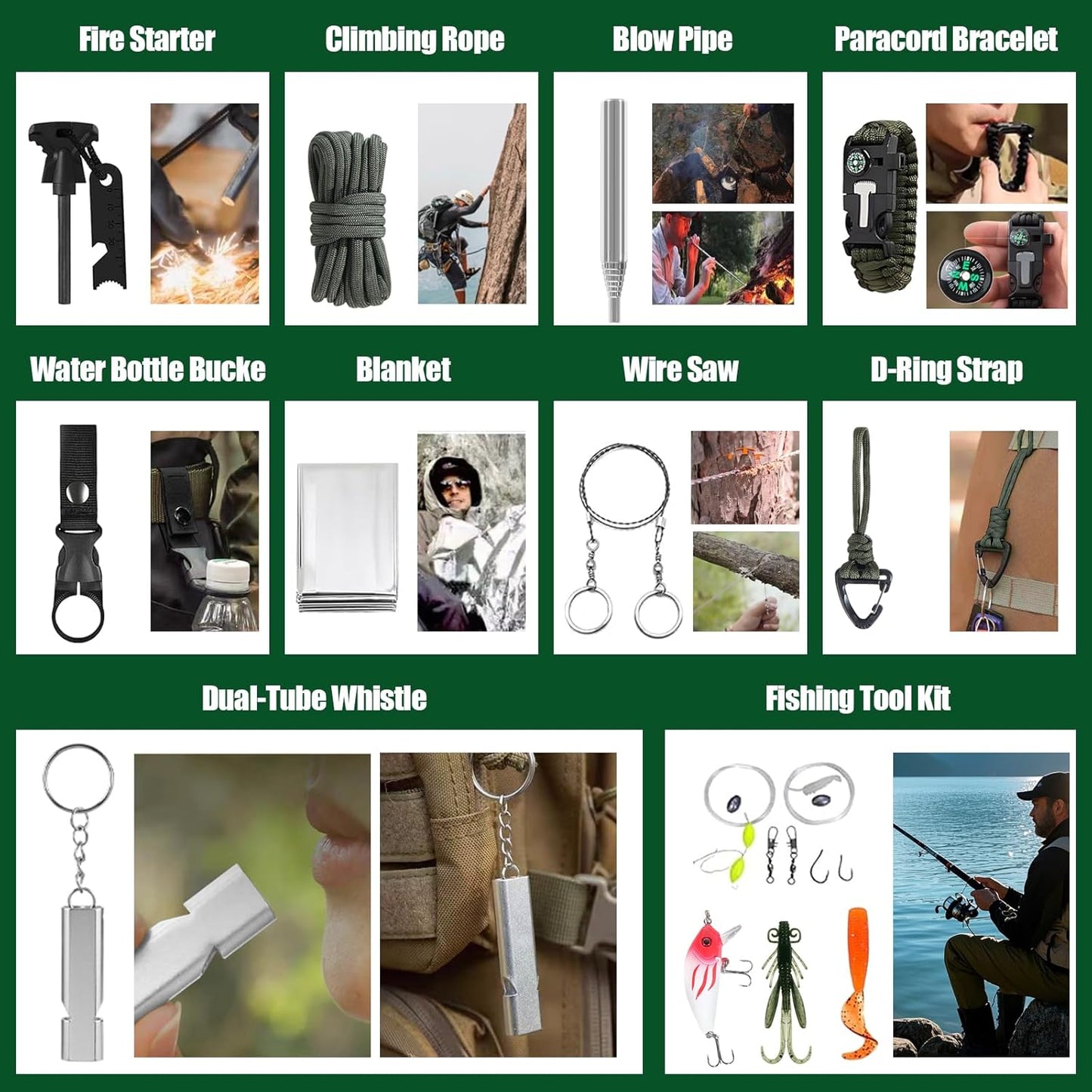 Survival Advent Calendar 2025 - 24 Days of Outdoor Gear & Gadgets for Men and Teens | Perfect Christmas Countdown Gift