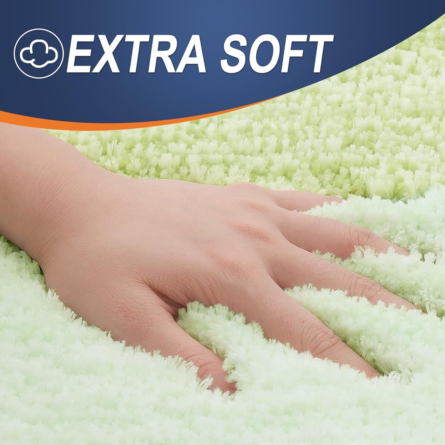 OLANLY Bathroom Rug Mat - Extra Soft Microfiber Non-Slip Bath Carpet | 30x20 Light Green