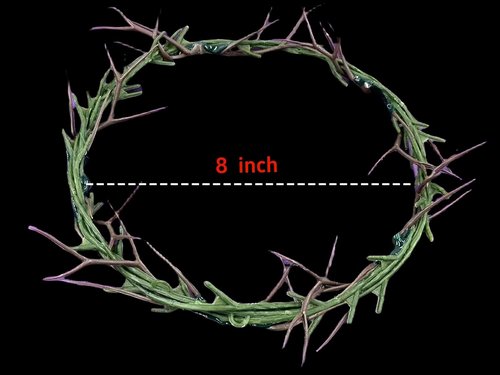Crown of Thorns | Purple Satin Easter Theatrical Prop - 8 Inch Diameter for Home & Church Decor