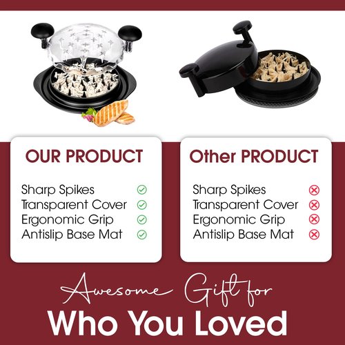Chicken Shredder Large Chicken Breast Shredder Tool Twist with Brush & Fork, Visible Meat‬ Shredder Machine, Strong Anti-Slip Strip, Ergonomic Handle, BPA Free, Suitable for Pork Chicken‬ (Black)