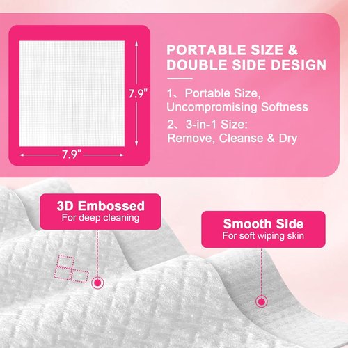 FACEMADE Disposable Travel Towels - 100% Biobased Face Towels, Super Soft & Thick - 48 Count (4 Packs)