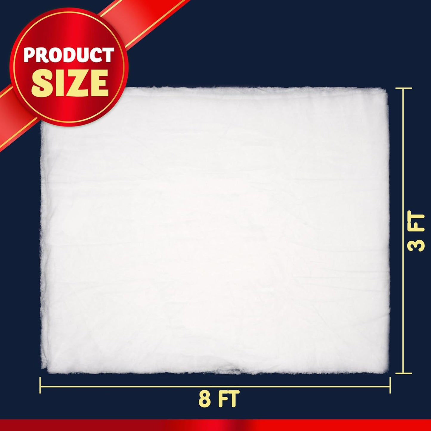 JOYIN Christmas Snow Blanket Roll - Thick White Soft Fake Snow Cover | 3x8 Ft, 2 Pcs for Holiday Decor
