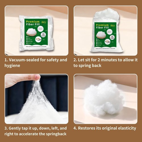 Daylendar Premium Fiberfill Stuffing - High-Resilience 100g for Crafts & Stuffed Animals | Recyclable & Versatile