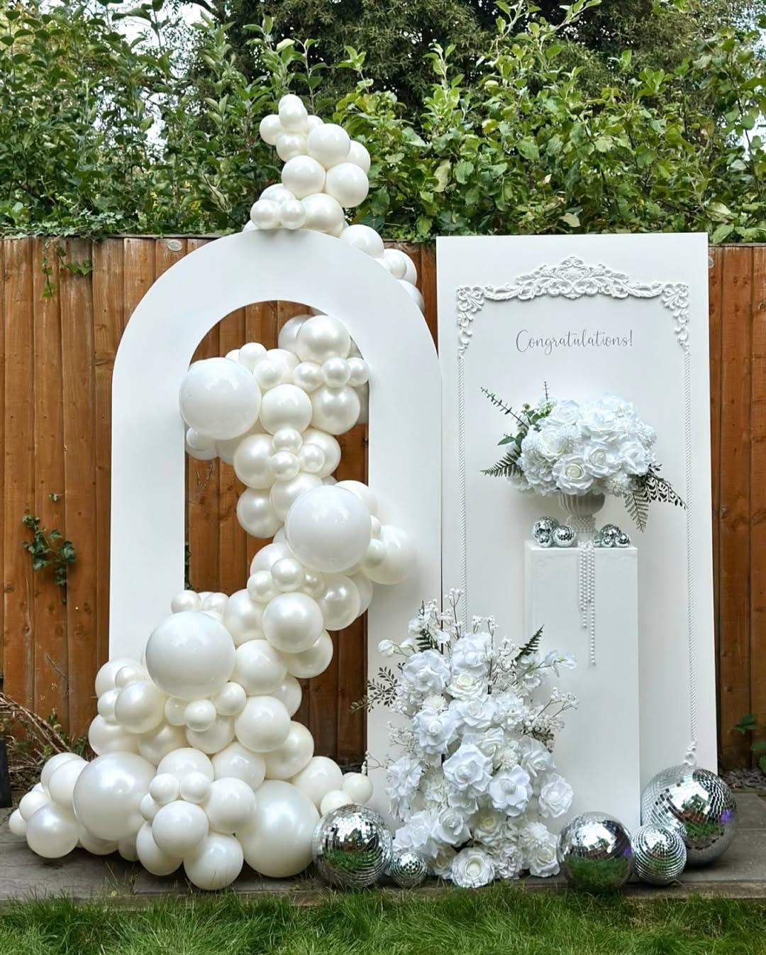 KBZVNAF Pearl White Latex Party Balloons - 50 Pack 12 inch Helium Matte White Ivory Balloons for Wedding Bridal Shower Baby Shower Birthday Party Decorations