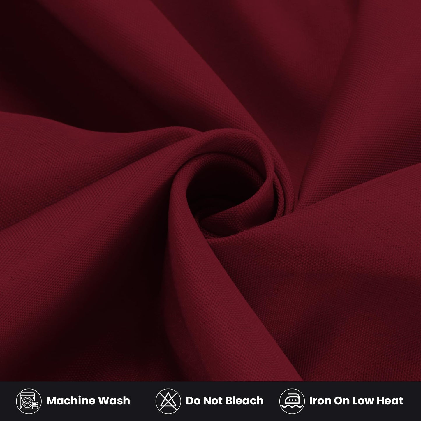 Ascoza 2 Pack Fitted Tablecloth for 6 Foot Rectangle 72 x 30 Inch Burgundy Table Covers Water Resistant Polyester Cloth for Folding, Parties,Display, Trade Show (Burgundy)