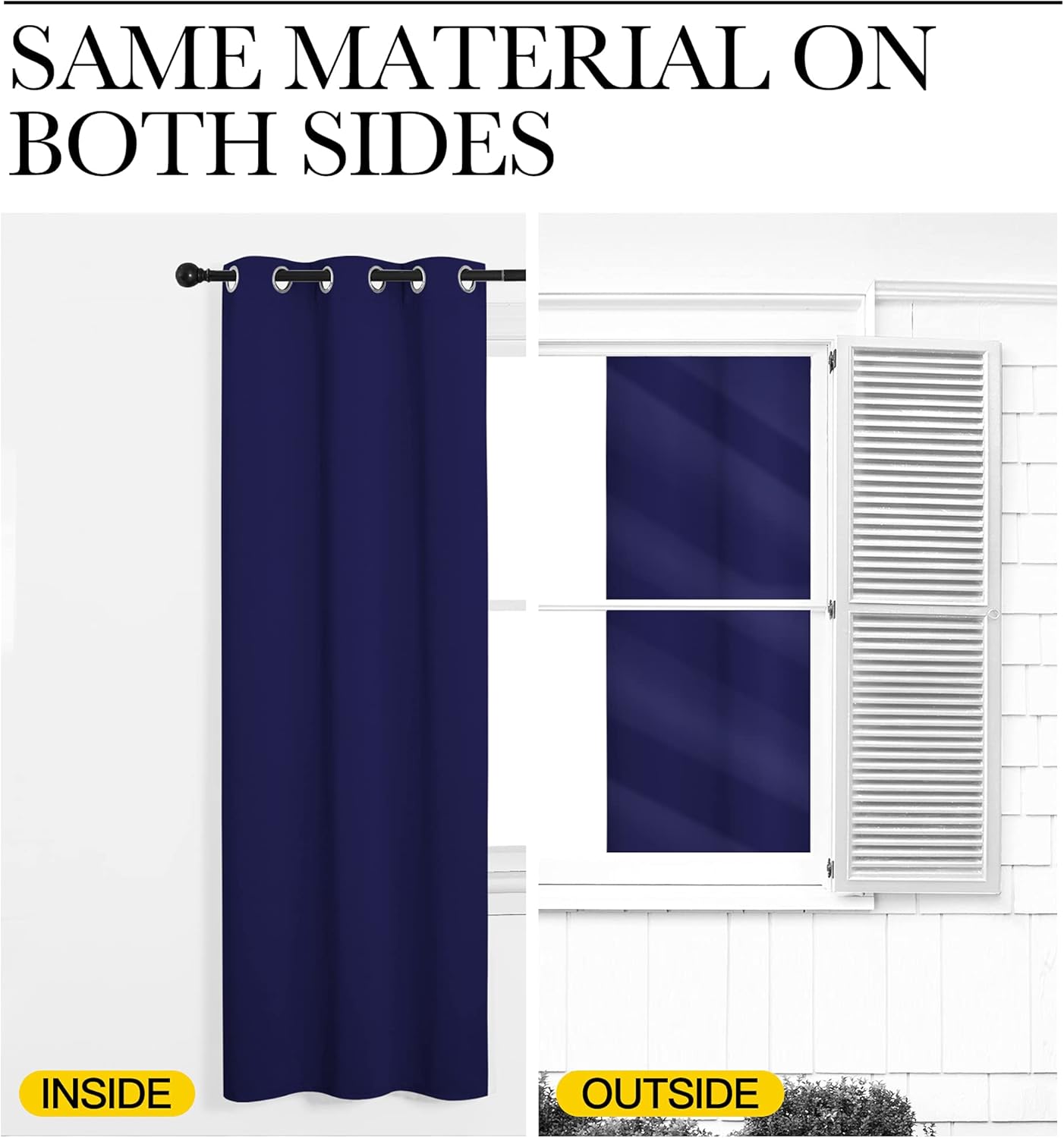 NICETOWN Blackout Curtain Panels - Energy Saving Thermal Insulated Drapes | Royal Blue, 34" x 54" (1 Pair)