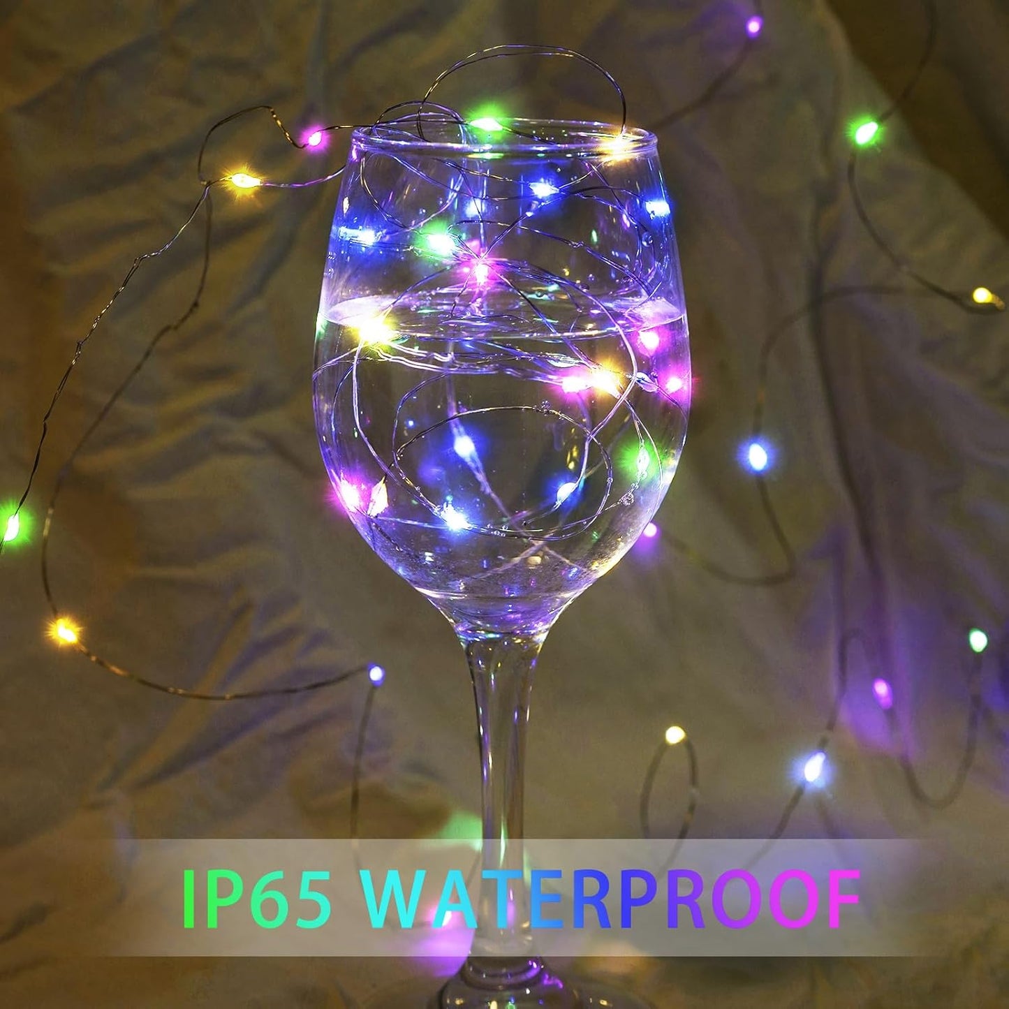 Skiennix 7Ft LED Fairy String Lights - 20 Twinkling Waterproof Lights for Weddings & Parties | Rainbow Pastel