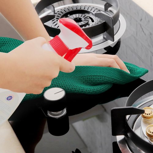Homaxy 100% Cotton Waffle Weave Dish Towels - Ultra Soft & Absorbent | Quick Drying, 13 x 28 Inches, 6-Pack, Dark Green