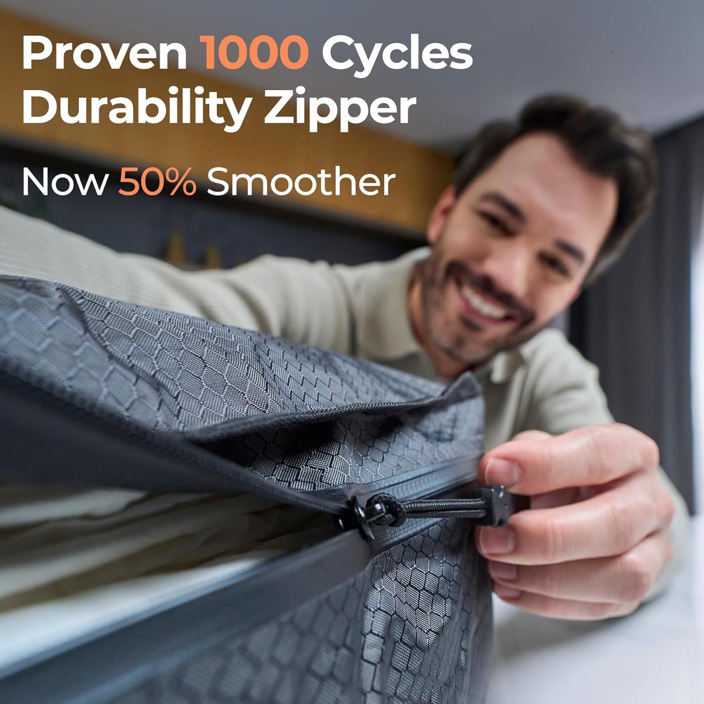 Relime Apex Series Vacuum Bags - Reusable Compression Travel Packing Cubes | 180° Open Design, Medium Size