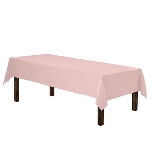 Gee Di Moda Rectangle Tablecloth - 60 x 102 Inch Pink Table Cloth for 6 Foot Rectangle Tables - Heavy Duty Washable Fabric - for Holiday Party, Dinner, Weddings, Baby Shower & Events