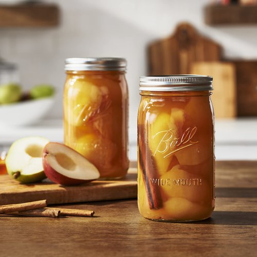 Ball Wide Mouth Glass Mason Jars with Lids and Bands, Used for Canning, Pickling, Juice, Jam, Jelly, Quart Size 32 Ounce (Pack of 8)