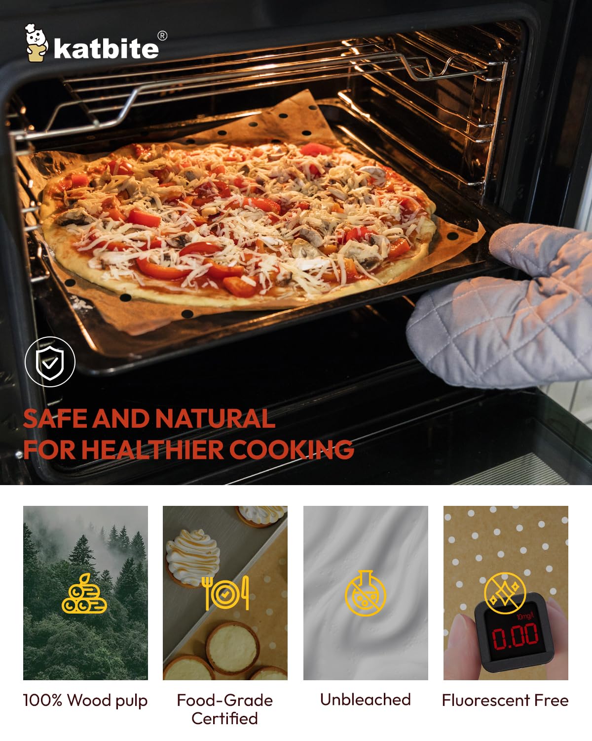 Katbite Air Fryer Parchment Paper Liners 180cs Airfryer Liners Disposable 9x11 Inch Perforated Parchment Paper Sheets Basket Liner Accessories For Toaster oven,Air Fryer, Fit Cuisinart, Ninja Foodi