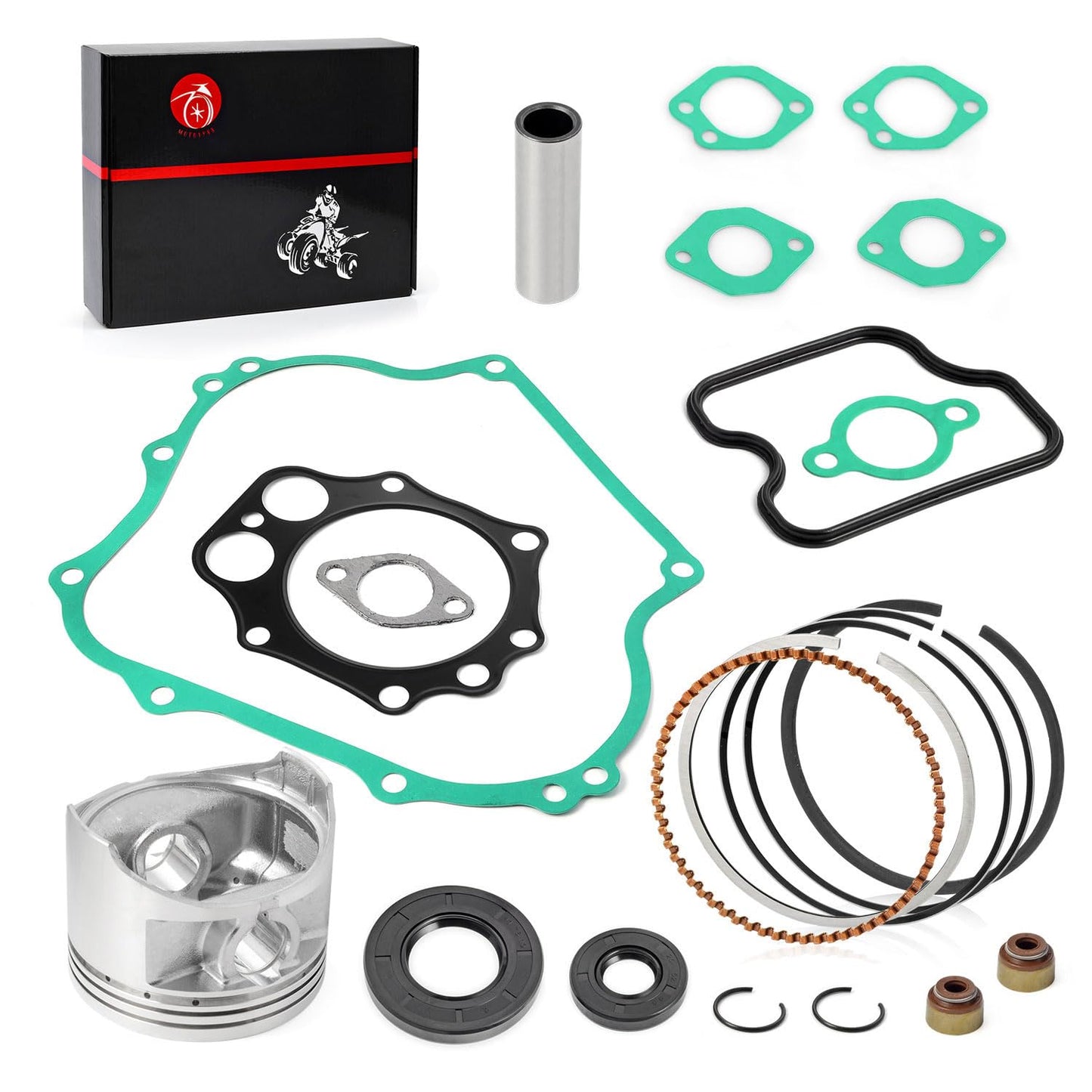 Top End Rebuild Kit Piston Ring Gasket Seal For Club Car Golf Cart DS Precedent FE350 1996-2006 1017449-01