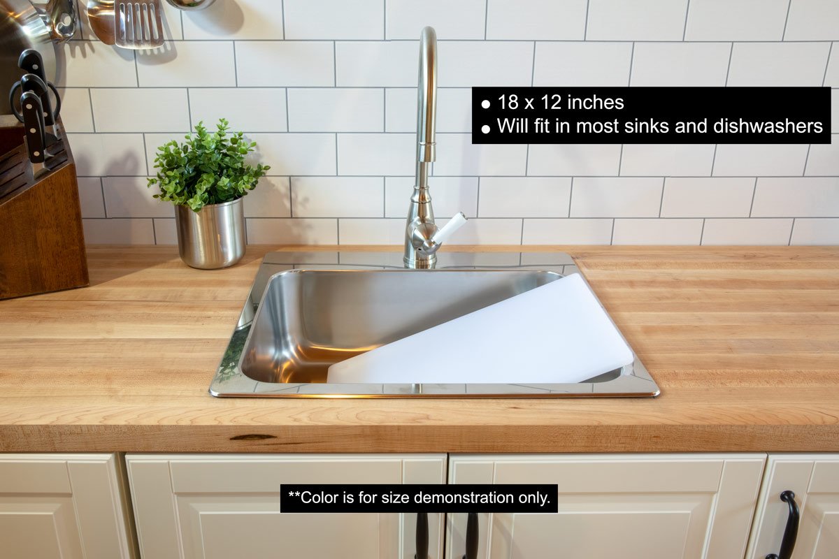 Commercial Grade Green Cutting Board - 18 x 12 Inch 1/2" Thick HDPE Dishwasher Safe for Salad, Vegetables, Fruit, Large Size