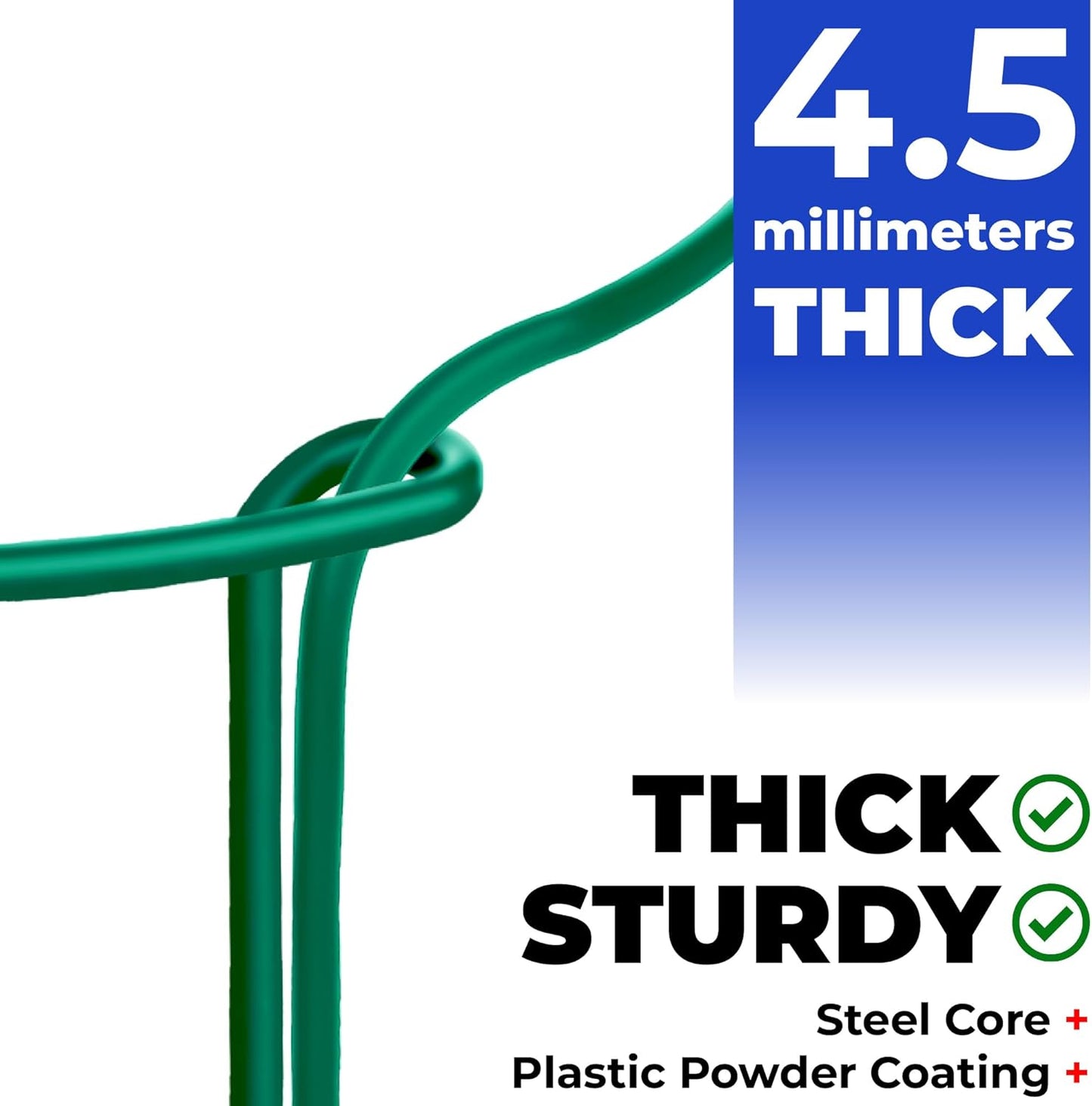 K-Brands Plant Support Stakes - Heavy-Duty Half Round Support Ring for Peonies & Tomatoes | 10" Wide x 16" High