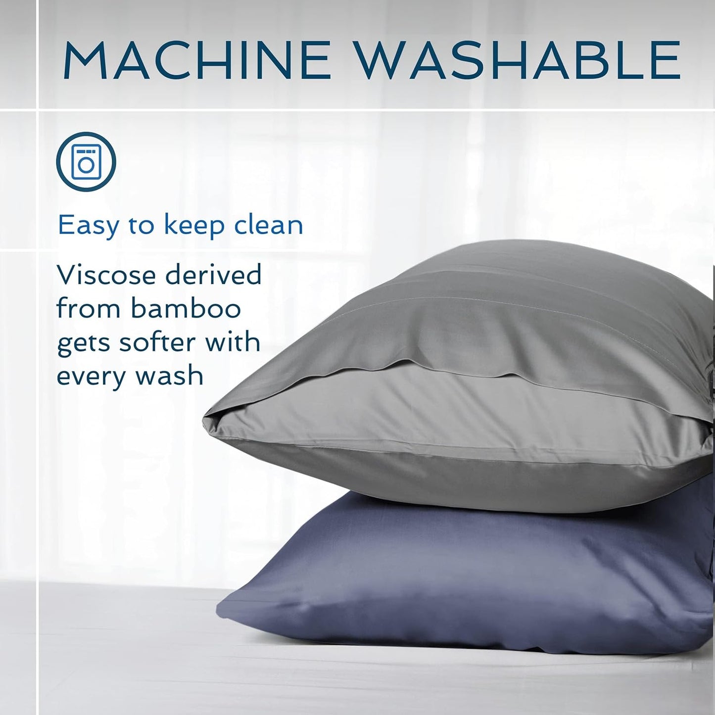 Queen King Bed Sheet Sets by Luxury Hotel | Ultra Soft, Breathable & Cooling - 4PCS in Navy, King Size