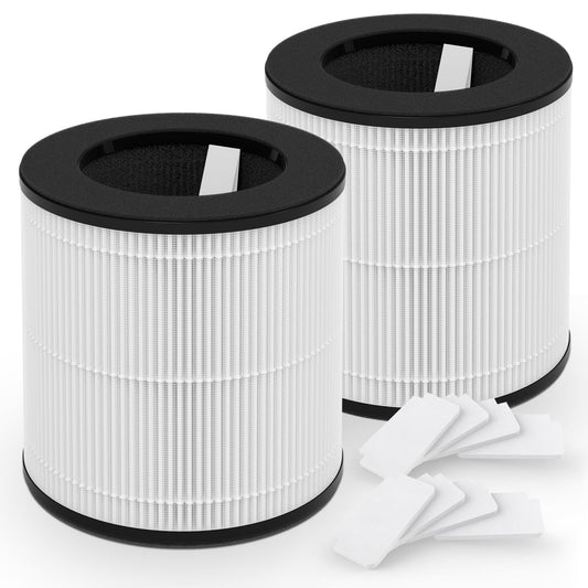 M05 Replacement Filter Compatible with MOOKA M05 Air Purifier, H13 True HEPA Filter, 3-Stage Filtration System, 2 Pack (with Extra 8-Pieces Aroma Pad)