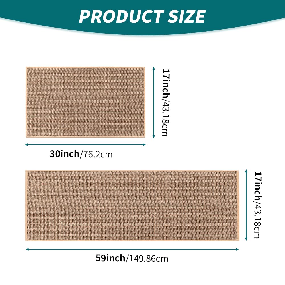 iayokocc Kitchen Mats, Non Slip, Foldable Linen Porch Water Absorbent Laundry Rooms Front Sink Kitchen Floor Mats Carpet for Bathroom, Laundry Room, Office