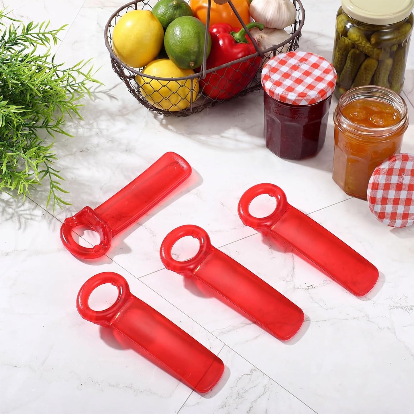 Skiennix Jar Lid Opener Set - 4 Easy Grip Tools for Seniors with Arthritis | Kitchen Accessory