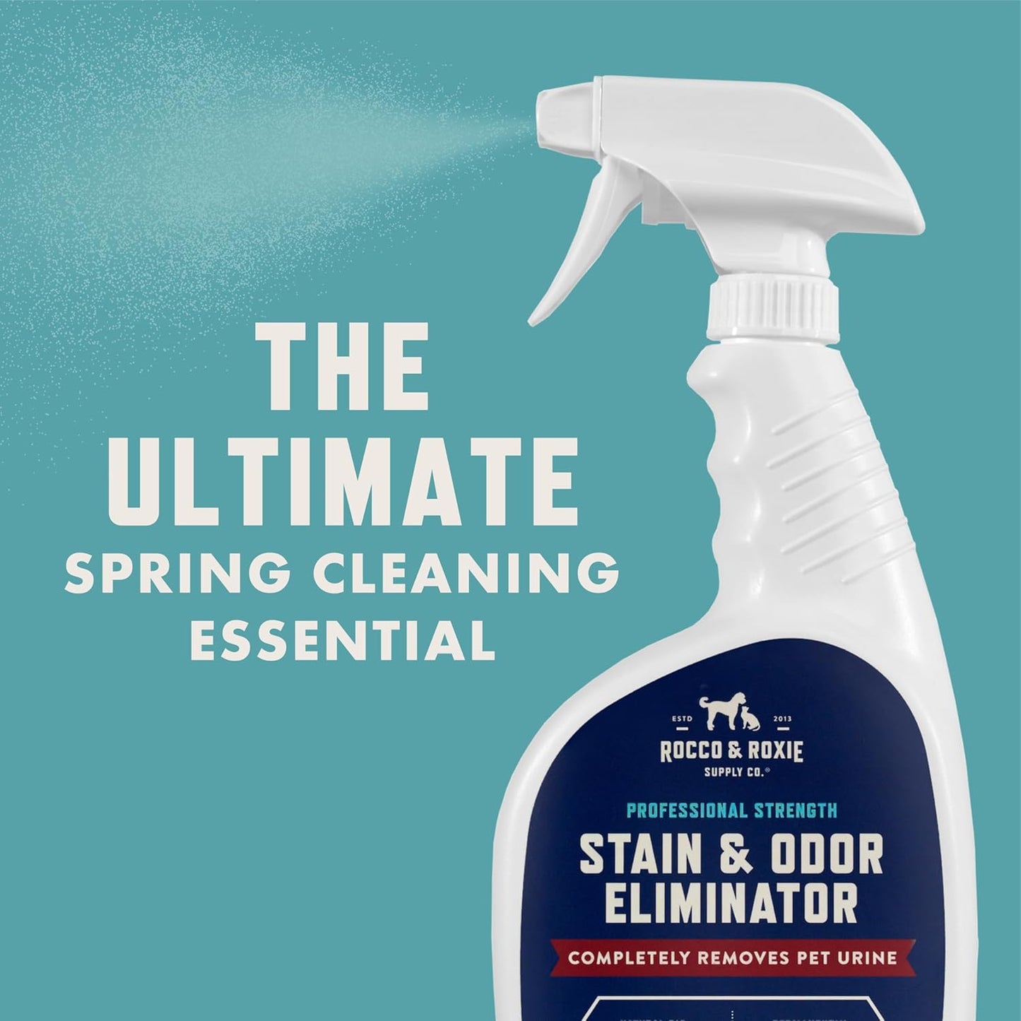 Rocco & Roxie Supply Co. Enzyme Cleaner - Powerful Pet Odor Eliminator & Carpet Stain Remover - 32 Fl Oz