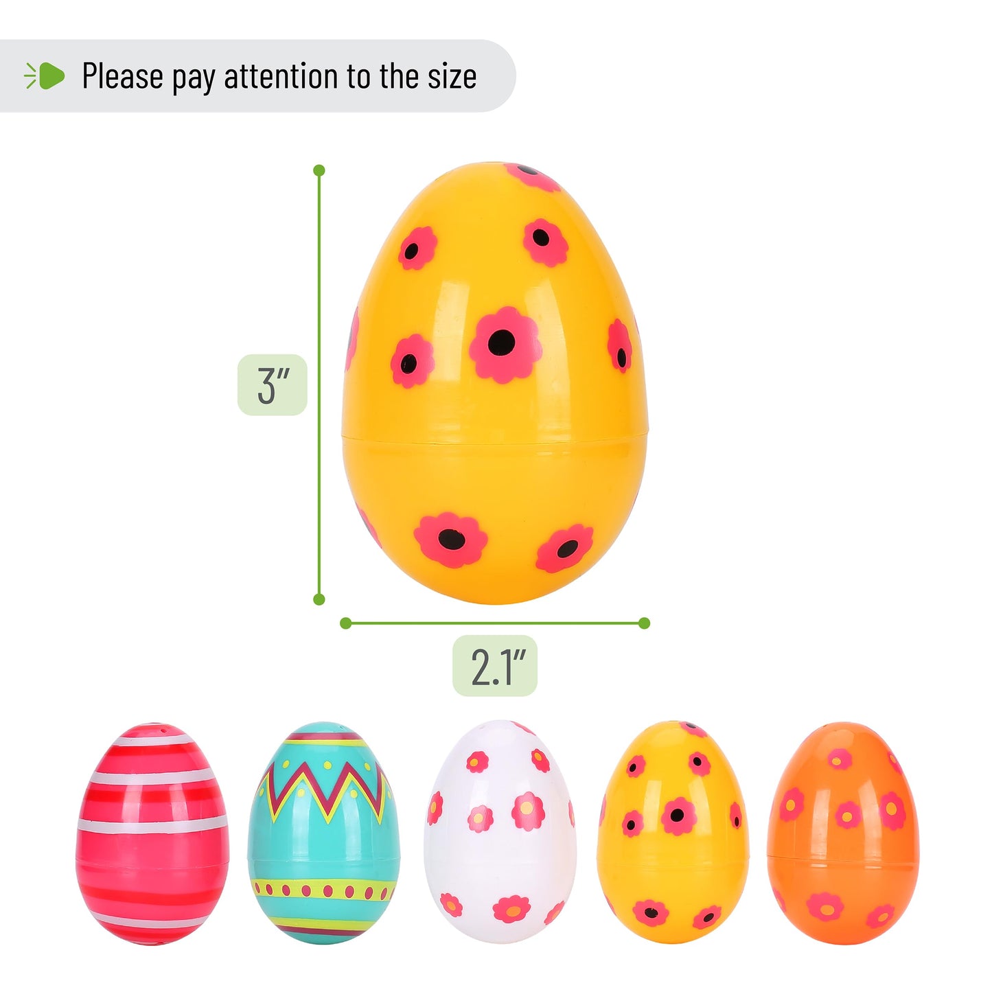 Mr. Pen- Printed Plastic Easter Eggs, 3 Inch, 30 Pack, Bulk Fillable Eggs for Easter Hunt Decor, Party Favor, Basket Stuffers, Classroom Prize, Supplies, Adult & Kid Party Toys for Gift