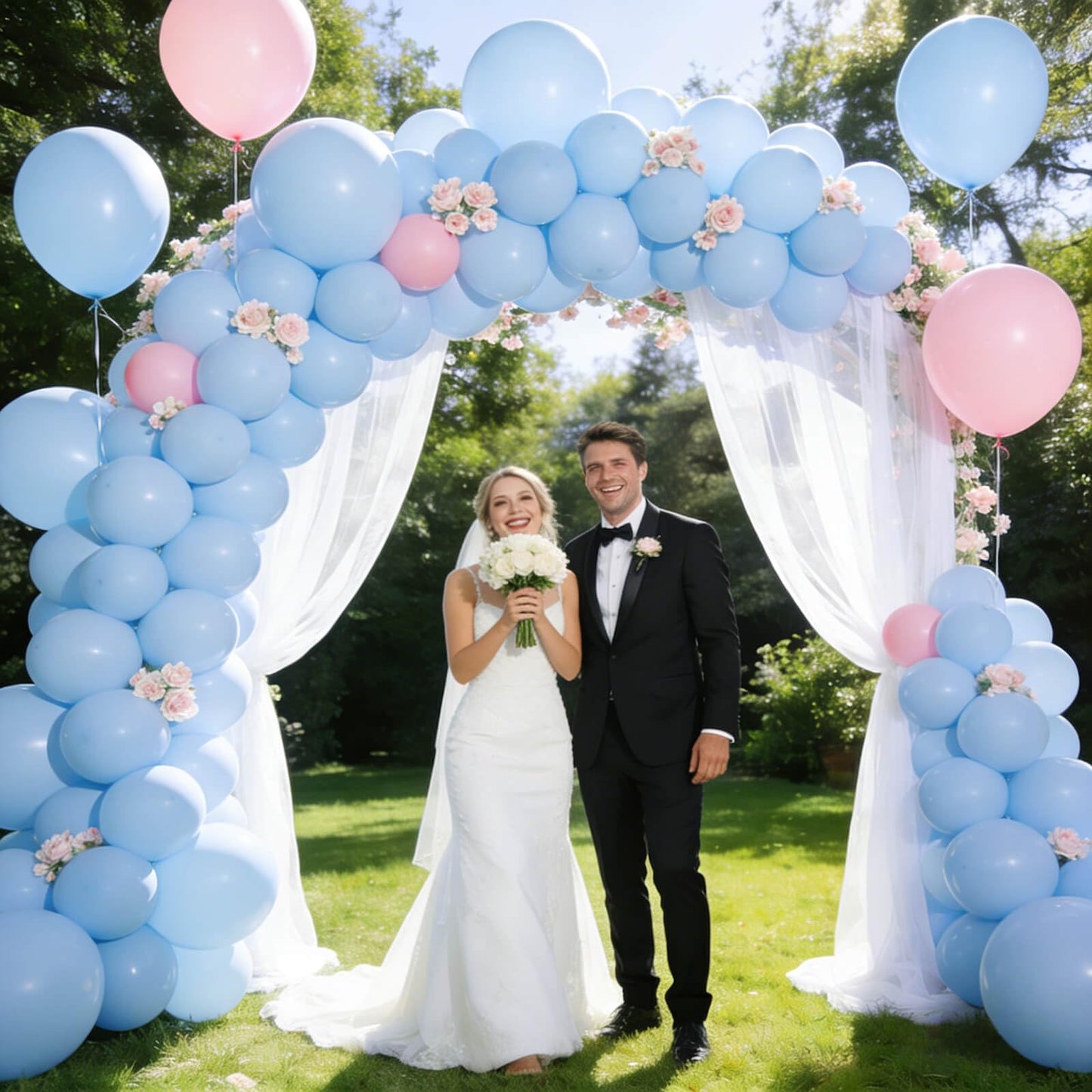 110pcs Pastel Blue Balloon 12 Inch, Pastel Blue Latex Balloons for Birthday Party Baby Shower Wedding(with 2 Ribbons).