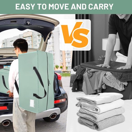 Dntorx Heavy Duty Moving Bags - Waterproof Storage with Backpack Straps | 4 Pack, Large Size for Travel & Camping