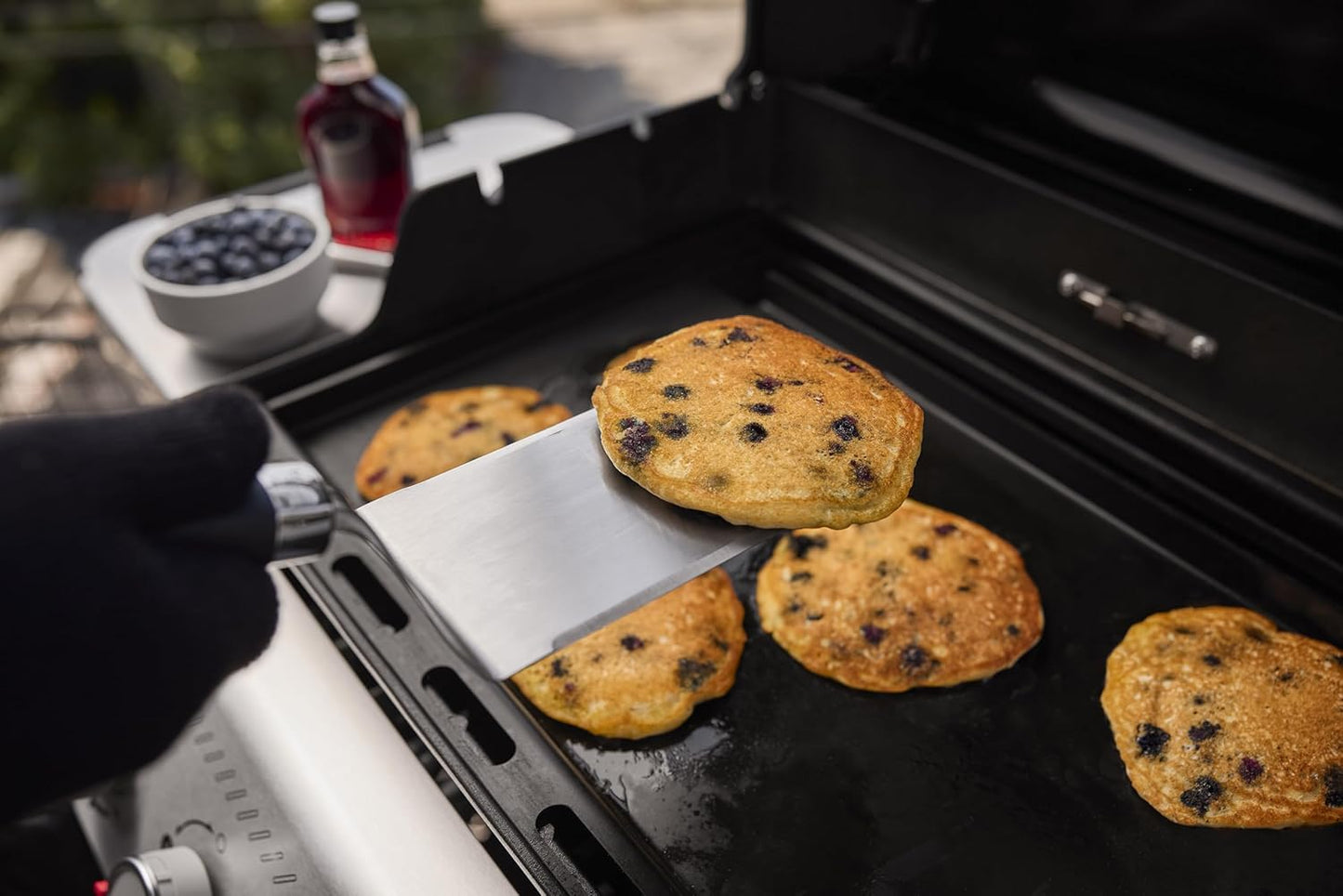 Weber Outdoor Griddle Insert - Rust-Resistant Pre-Seasoned Carbon Steel for Full-Size Gas Grills