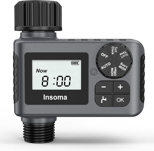 Outdoor Garden Hose Faucet Timer - Programmable Water Sprinkler with Rain Delay | Drip Irrigation System, 1 Outlet