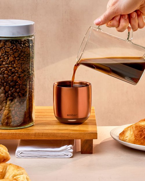 Ember Temperature Control Smart Cup, 6 oz, App-Controlled Heated Coffee Cup, Espresso Mug with 90 Min Battery Life, Copper
