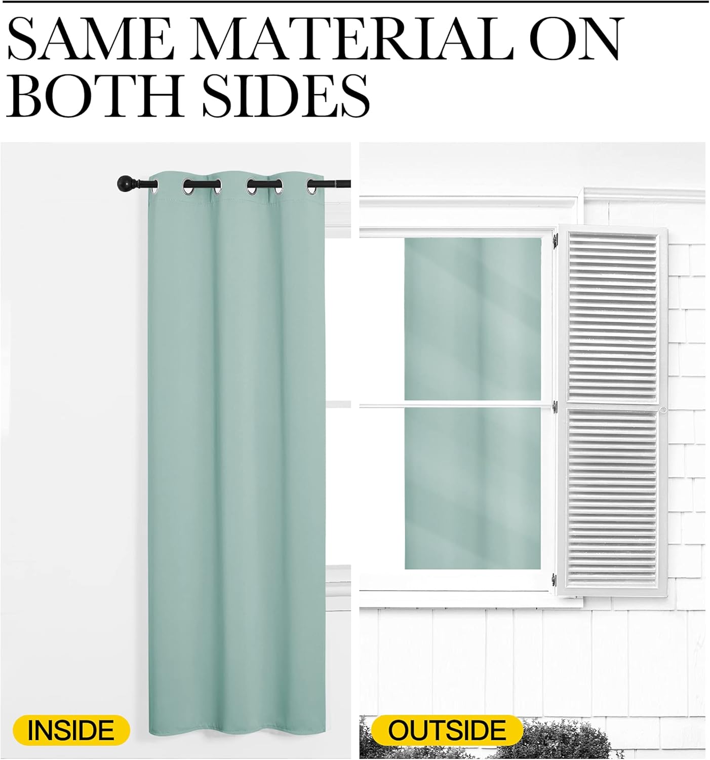 NICETOWN Aqua Blue Blackout Curtains - Sound Reducing & Heat Blocking | 55" Wide x 78" Long, 2 Panels