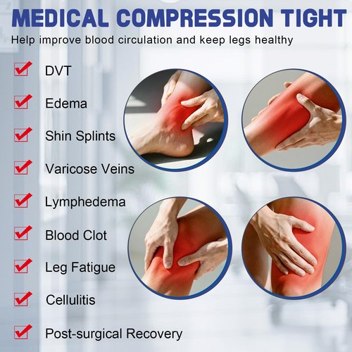 Beister Medical Compression Tights Women & Men, 20-30 mmHg Open Toe Waist High Compression Pantyhose, Graduated Support Leggings for Varicose Veins, Edema, Flight, DVT