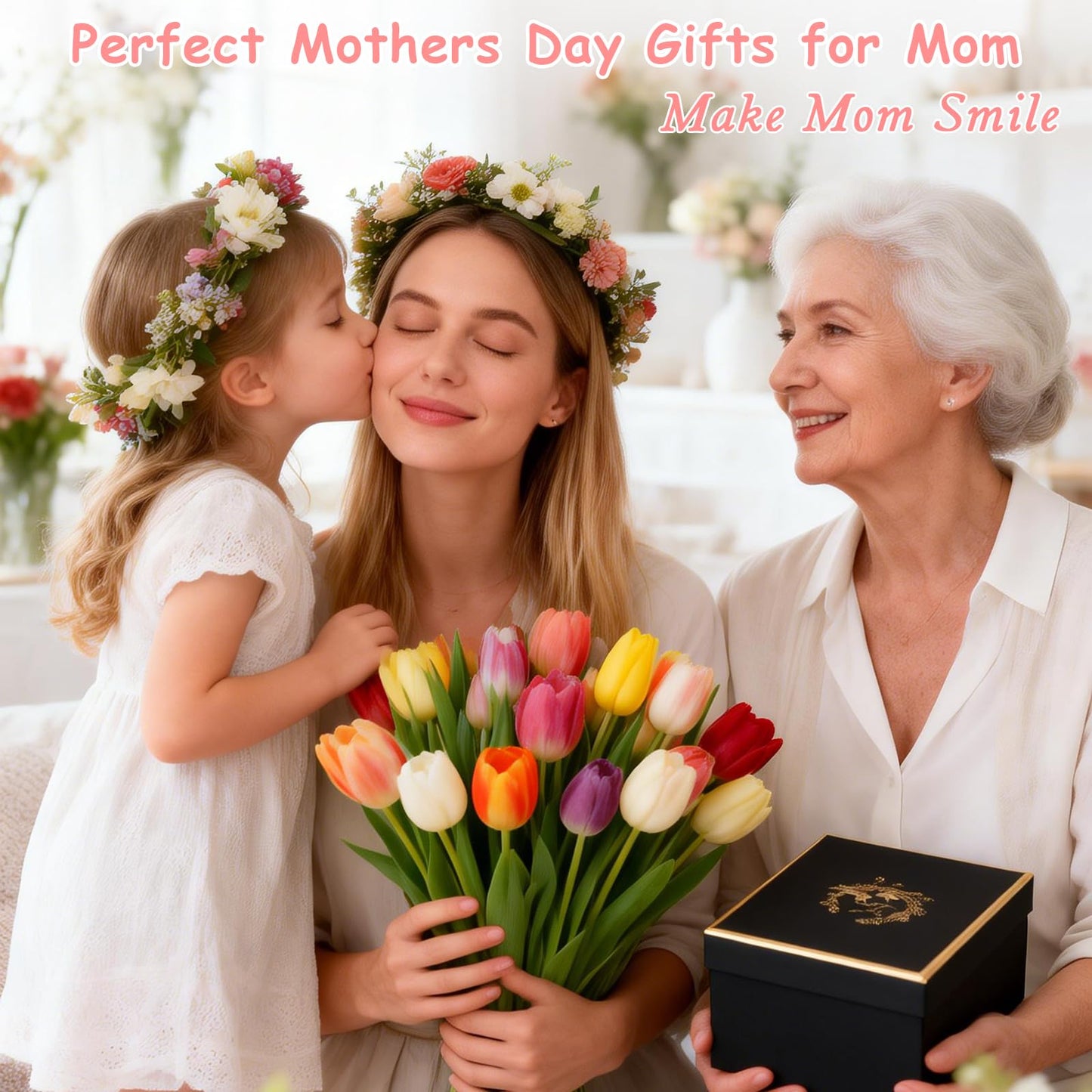 Mothers Day Birthday Gifts for Mom from Daughter Son - 14Oz Funny Best Mom Mug with Gold Print, Unique Pink Marble Coffee Cup with Lid Spoon Greeting Card, Happy Moms Gifts Idea, Luxury Gift Boxed Set