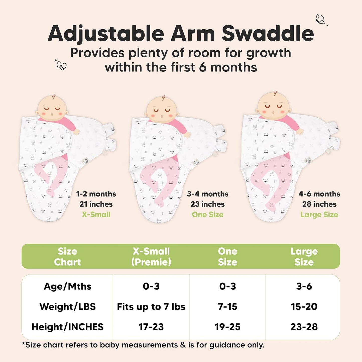 Nordic Organic Baby Swaddle Sleep Sacks - Soft & Snug for Newborns 0-3 Months | 3-Pack, Unisex