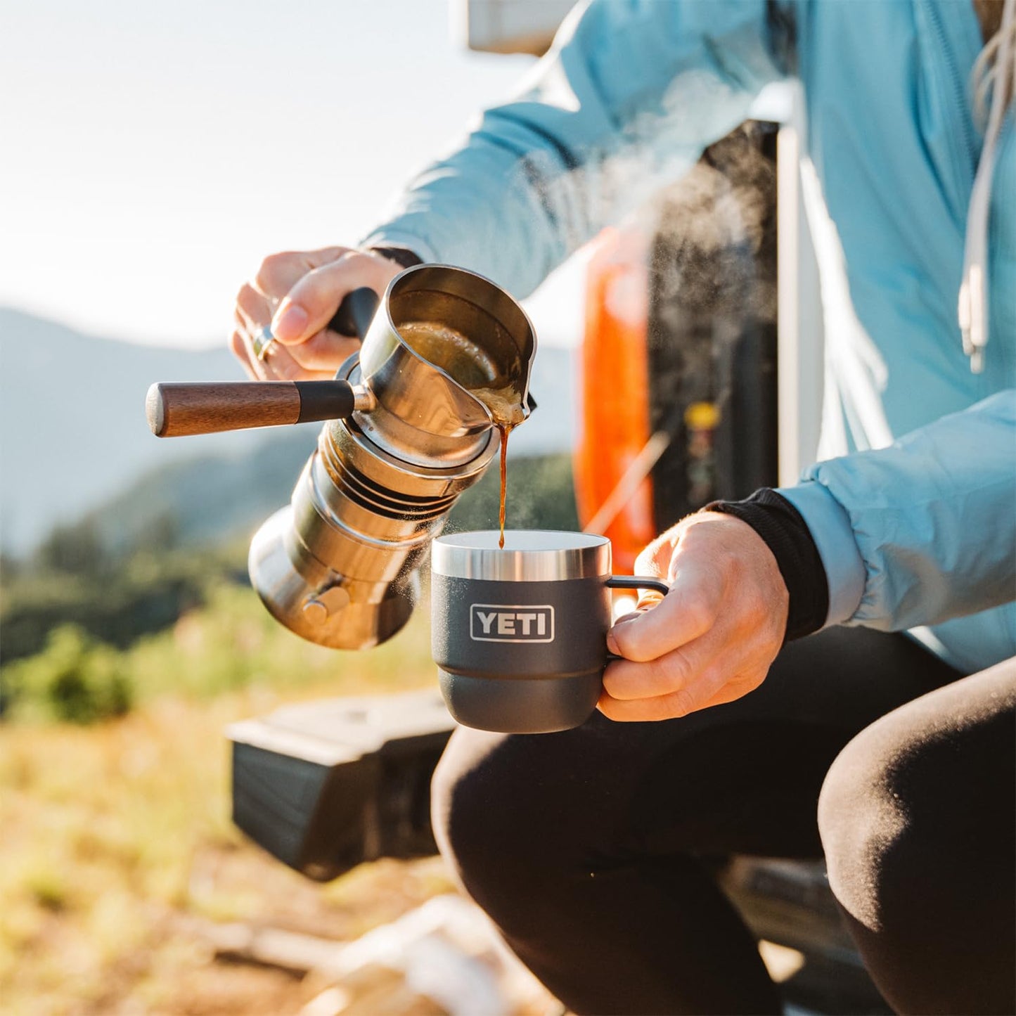 YETI Rambler 6 oz Stackable Mug, Stainless Steel, Vacuum Insulated Espresso/Coffee Mug, 2 Pack, White