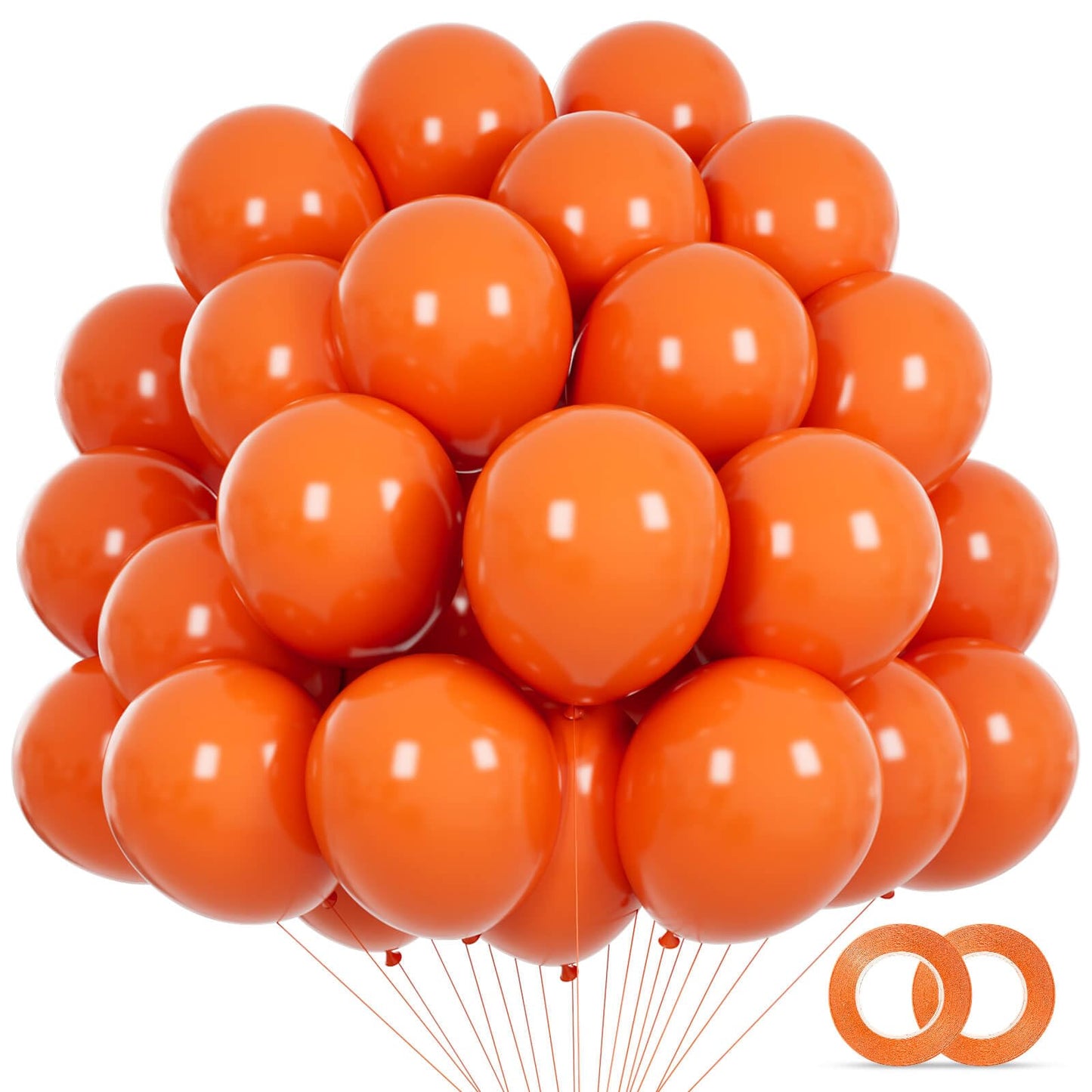 Orange Balloons 110Pcs, 5 Inch Small Latex Party Balloons, Mini Thick Orange Balloons for Birthday Wedding Baby Shower Decorations.