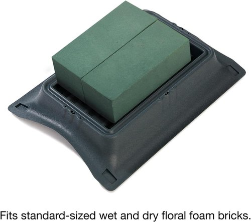 FloraCraft Floral Casket Saddle - Durable Green Plastic | 2.5" x 10.75" x 15" Size