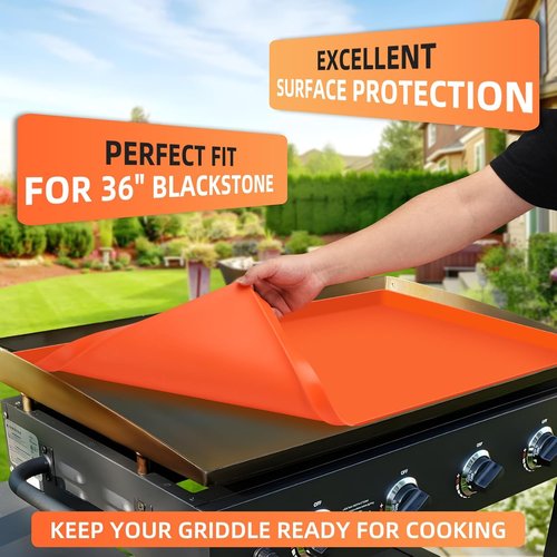 Blackstone 36" Silicone Griddle Mat - Heavy Duty Food Grade BBQ Cover for Rust, Grease & Dirt Protection