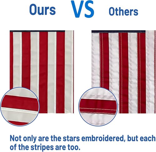 Bradford American Garden Flag - Double-Sided 12x18 Inch Heavy-Duty USA Flag for Outdoor Use