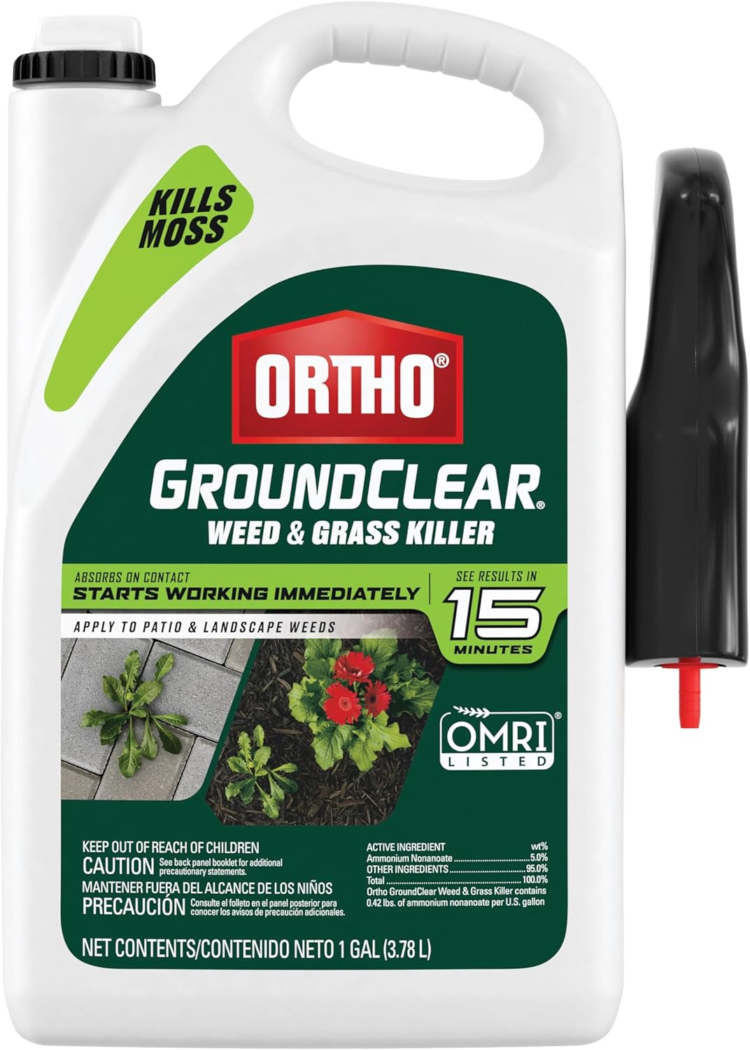 Ortho GroundClear Weed Killer - Comfort Wand for Easy Application | Kills Dandelions, Crabgrass & More - 1 Gallon