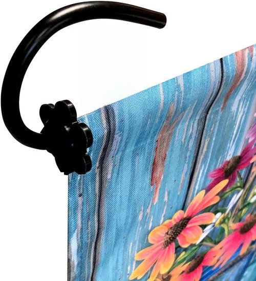 Briarwood Lane Garden Flag Stand - 3-Pack Floral Design Rubber Stoppers for Stability