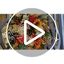 Autumn Magnolia Wreath with Peony & Sunflower - Fall Front Door Decor, 24 Inch - Cream Variation