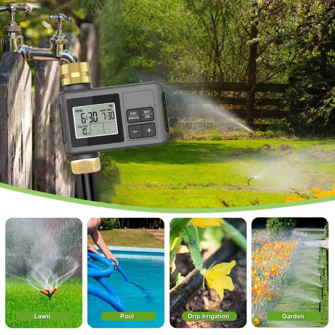 Skiennix 60Ft Drip Irrigation System - Automatic Garden Watering Kit with Smart Timer & Adjustable Nozzles