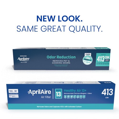 AprilAire 413CBN Replacement Air Filter - MERV 13 with Carbon for Allergy & Odor Control | 16x25x4 (Pack of 2)