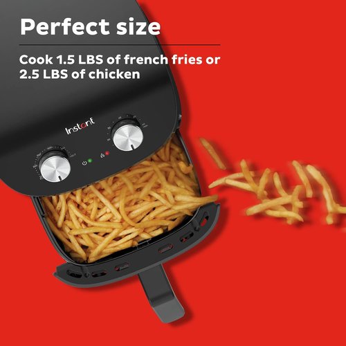 Instant Pot 4QT Air Fryer - EvenCrisp Technology for Perfectly Crispy Meals | 100+ In-App Recipes, Black