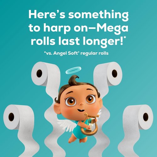 Angel Soft Toilet Paper - Fresh Lavender Scent - 8 Mega Rolls (32 Regular Rolls) - Soft & Strong
