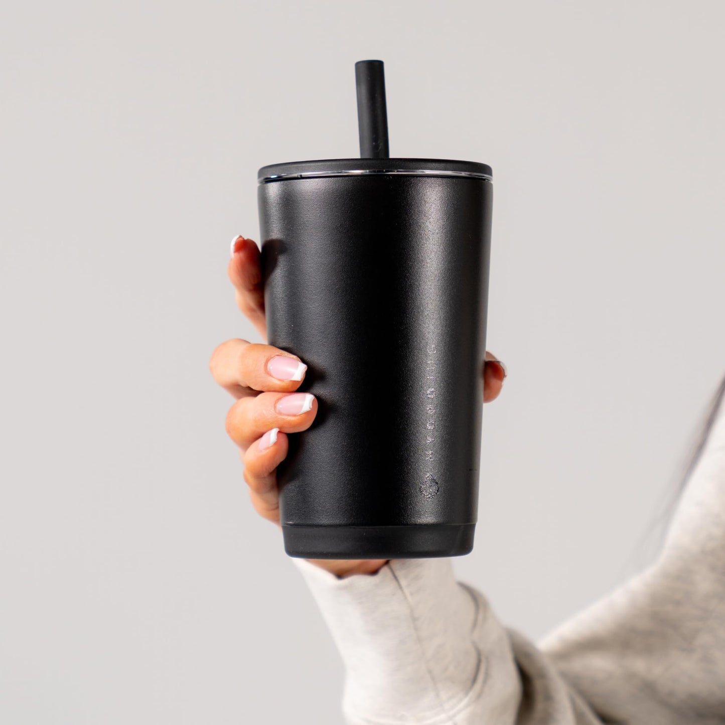 HydroJug Everyday Tumbler 14 oz – Ceramic-Lined Insulated Tumbler with Straw and Soft-Touch Lid, Cup Holder Friendly, Double-Wall Vacuum Insulation, Reusable Travel Cup – Cascade