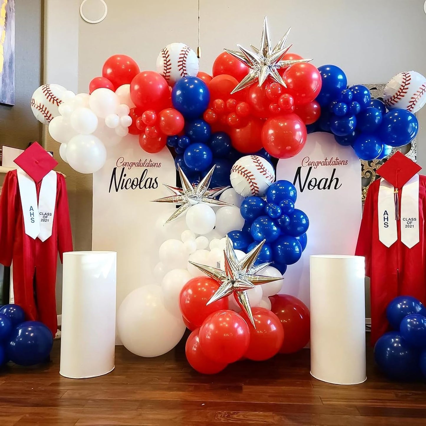 Skiennix 12-Inch Red Latex Balloons - 100-Pack Party Decorations for Birthdays, Weddings & More
